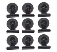 OATIPHO Clip Magnetiche da Frigorifero in Metallo Opaco Nero, Set da 10 Pezzi, Calamite per Lavagna Bianca per Cucina, Ufficio e Lavagnetta Magnetica