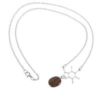 OATIPHO Collana Ciondolo di Caffè da Donna Gioielli per Amanti del Caffè in Resina e Lega Leggera Moda Quotidiana e Feste Regalo per Appassionati di Chimica