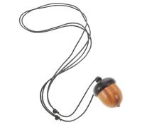 OATIPHO Collana Lunga in Legno Scuro con Ciondolo Ghianda Apribile Design Unico e Regolabile per Gioielli Te e Decorazioni Personalizzate