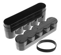 OATIPHO Contenitore per Pellicole in Plastica Rigida Nero Custodia Antiurto per Rullini di Pellicola Set da 5 Pezzi Fascette in Silicone Protezione Stabile per Fotocamere e