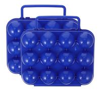 OATIPHO Contenitore per Uova da Esterno 12 Posti Maniglia Portatile Scatola per la Conservazione delle Uova da Viaggio e Campeggio Organizer Resistente per Frigorifero e Escursionismo