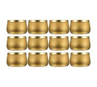 OATIPHO Contenitori in Latta Multiuso da 8oz per tè, Caramelle e Gioielli, Set da 12 Barattoli Ermetici Rotondi per Conservazione e Decorazione in Casa