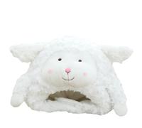 OATIPHO Copricapo da Pecora in Peluche Spesso Bianco Cappello Comodo e Caldo per Accessorio Fotografico e Costume per Feste e Travestimenti