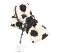 OATIPHO Cordino per Amplificatore Acustico Anti-smarrimento Clip Portatile Resistente, Cinturino Monoauricolare a Motivo Mucca Bianco-nero, Adatto per Anziani e Ragazzo Ragazza