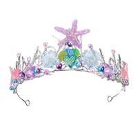OATIPHO Coroncina Da Sirena Con Strass Per Feste Di Compleanno Accessorio Per Ragazze e Principesse Elegante Per Eventi Speciali e Cerimonie Trasformabile Collana Decorativa