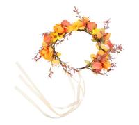 OATIPHO Coroncina Girasole e Rosa per Donne Copricapo Decorativo con Nastro per Matrimonio Feste e Giornata Dei Morti Facile Indossare e per