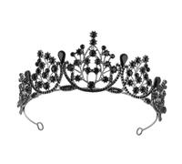 OATIPHO Crown Della Regina Principessa Tiara Croona Di Principessa Di Tiara Fascia Per Tiara Da Donna Corone Di Cristallo Per Le Donne Finta Regina Strass Black