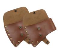 OATIPHO Custodia Protettiva in Pelle per Accetta da Esterno, Set 2 Pezzi (grande + Piccolo), Fodero Resistente per Testa D’ascia, Design Portatile per Attività Outdoor e Lavoro Manuale