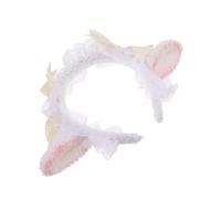 OATIPHO Cute Lolita Lace Headband with Lamb Ears Sweet Hair Accessory for Girls Adorable Cosplay Prop for Parties and Festivals