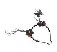 OATIPHO fascia a farfalla fascia per di Natale rami di albero secchi di corno artificiale ramo di corno di strega fasce natalizie ramo di albero secco plastica Nero