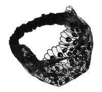 OATIPHO foulard in pizzo floreale Trucco Di moda fasce in tessuto per donna rosa ampie fasce per da donna Fascia bandana fascia per il lavaggio del viso fascia termale stoffa Nero