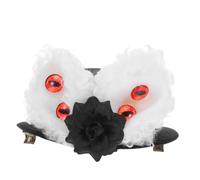 OATIPHO Halloween Hair Clip Mini Top Hat Barrette con Orecchie da Coniglio Gotico e Fiore Vintage Spilla per Capelli Costume Adatta Capelli Spessi e Sottili per Bambine e Ragazze
