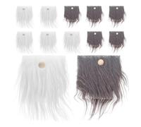 OATIPHO Kit Fai da Te per Barba e Naso di Folletto 24 Pezzi Accessori per Decorazioni Natalizie e Halloween Barba Finta in Peluche Grigia e Bianca 18X9 CM Palline di Legno per
