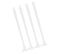 OATIPHO Long Handle Bottle Scraper, spatola in Silicone per Bottiglie, 22,5 cm, 4 Pezzi, Bianco, PP, per vasetti di marmellata, Ketchup e Baking