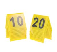 OATIPHO Marcatori di Numeri da Tavolo in Acrilico 20 Pezzi 1-20 5,5X6,3 CM per Ristoranti e Segnaposto Bifacciali a Forma di V