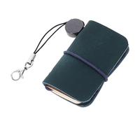 OATIPHO Mini Blocco Note Tascabile in Pelle Oleata Blu Scuro Quaderno Portatile per Cancelleria Studenti e Ufficio Materiale Scolastico Compatto per Appunti e Viaggi