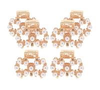 OATIPHO Mini Mollette per Chioma Perle 6 Pezzi Mini Clip ad Artiglio Antiscivolo Accessori per Chioma da Donna e Ragazze per Acconciature Quotidiane e Uso Domestico