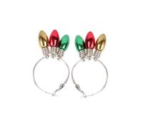 OATIPHO Orecchini Natalizi Luminosi Ciondolo per Orecchie Pendenti per Decorazioni Ornamento per Orecchini per Festival