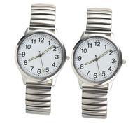 OATIPHO Orologi Al Quarzo Da Polso Luminosi 2 Pezzi Numeri Grandi Design Classico e Materiale Ipoallergenico Per Anziani e Adulti Uso Quotidiano e Regalo