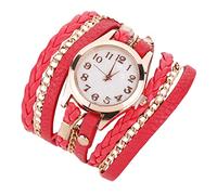 OATIPHO Orologio Bracciale Design Classico e Leggerezza Cinturino in Pu Intrecciato Donna e San Valentino Resistente in Acciaio Inossidabile, per San Valentino e Uso Quotidiano per Uso Quotidiano