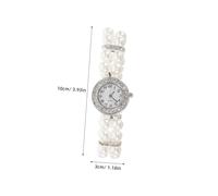 OATIPHO Orologio Bracciale Donna Con Doppio Di Perle e Strass Elasticizzato Elegante Per Feste e Regali Raffinati