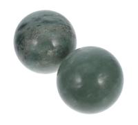 OATIPHO Palle di Baoding in Pietra Naturale 2 Pezzi 5Cm per Esercizio Dita e Massaggio Mano con Scatola per Meditazione e Coordinazione Manuale