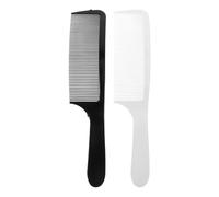 OATIPHO Pettini da Barbiere Curvi Piatti 2 Pezzi Pettine Districante Professionale in Plastica per Taglio Chioma Precisi Uso Salone e Casa