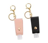 OATIPHO Portachiavi Portatile Copribottiglia in Pu 2 Pezzi, Flacone Ricaricabile per Profumo e Gel Lavamani, Resistente per Uso Esterno e Interno, per Zaino, Borsa e Viaggi