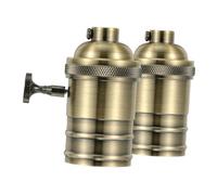 OATIPHO Portalampada E27 Retrò in Metallo Resistente Al Calore Con Manopola On/off, 2 Pezzi, Per Lampade Vintage a Sospensione, Sicurezza Garantita Per Interni Ed Uso Fai Da Te