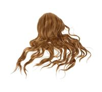 OATIPHO Rifacimento Della Parrucca Dei Stratificato Riccio Bangs Ondulato Donna Parrucca Di Color Bronzo Teatrale Nero Sintetico Marrone Alto D'oro Filo Ad Alta Temperatura