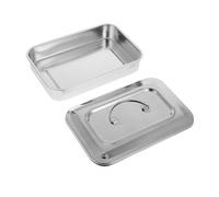 OATIPHO Scatola Per Strumenti in Acciaio Inox 9 Pollici Con Coperchio, Resistente Al Calore Per Uso Professionale Manicure, Tatuaggi e Piercing, Portatile e Senza Perdite