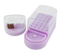 OATIPHO Scatola Porta Punte per Trapano per Unghie 30 Fori, Custodia in Plastica Resistente per Testine Lucidatura Manicure, Supporto Portautensili Compatto per Uso Professionale
