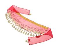 OATIPHO Sciarpa Decorativa Per Ragazzo Ragazza Con Monete e Frange Cintura Elegante Per Danza Del Ventre Perfetta Per Performance e Lezioni Di Danza Materiale Morbido e Confortevole