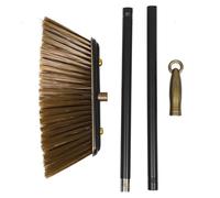 OATIPHO Scopa a Spinta in Acciaio Inossidabile 95 Cm, Spazzatrice da Giardino Staccabile per Pavimenti Interni ed Esterni, Scopa Portatile per Terrazze, Parquet e Piastrelle, Uso