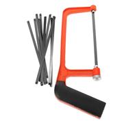 OATIPHO Seghetto a Mano Mini Impugnatura Ergonomica e 10 Lame Sostituibili Strumento ad Arco Portatile per Lavorazione Legno Fai da Te Utensile Professionale per Taglio Preciso e