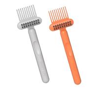 OATIPHO Set 2 Pezzi Strumento Pulizia Pettine e Spazzola Chioma, Accessorio Compatto per Rimozione Peli e Polvere, Utensile Portatile per Cura Chioma e Pulizia Spazzole a Cuscino