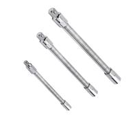 OATIPHO Set 3 Aste Prolunga Flessibili in Acciaio per Giunti Sferici Adattatori per Punte Utensili Elettronici Accessori Compatti per Aumentare Efficienza di Perforazione