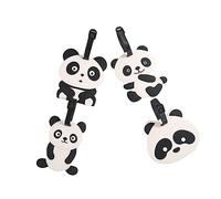 OATIPHO Set 4 Etichette per Bagagli Panda in Pvc Creative, Connettore a Cintura e Spazio per Scrivere Identificazione e Indirizzo, per Uso Viaggio Bianco e Nero