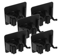 OATIPHO Set 5 Ganci Porta Scopa senza Foratura Supporto da Parete Multifunzionale per Organizzazione Bagno e Casa Staffa Resistente per Scopa Montaggio Facile e Salvaspazio