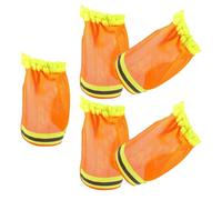 OATIPHO Set 5 Pezzi Copricasco Parasole in Rete ad Alta Visibilità Fluorescente Arancione Protezione Collo per Caschi di Protezione da Cantiere Accessori Estivi Traspiranti per Lavori