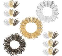 OATIPHO Set 60 Pezzi Tappi per Perline e Terminali Metallici Fai da Te, Accessori per Braccialetti e Orecchini, Materiali Creativi per Gioielli Artigianali, per Hobby e Regali