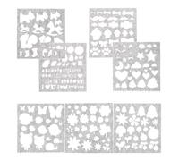 OATIPHO Set 7 Stampi per Infeltrimento ad Ago in Feltro, Stencil per Applicazioni e Ricamo, Strumento per Infeltrire la Lana per Principianti e Attività Creative