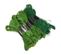 OATIPHO Set da 30 Pezzi Filo da Ricamo Verde in Cotone 8 M Filo per Punto Croce e Cucito a Mano Kit per Lavori Artigianali Fai da Te Matasse Lisce e Compatibili per Ricamo Manuale