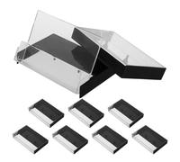 OATIPHO Set da 9 Custodie Trasparenti per Cassette Audio in Plastica Resistente, Porta Musicassette Vintage Multiuso per Archiviazione Sicura e Organizzazione in Casa e Sala Multimediale