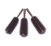 OATIPHO Spazzola Per Capelli Rotonda Con Setole Naturali e Nylon Pettine Arricciacapelli Con Manico in Legno Per Asciugatura e Styling Adatto Capelli Lunghi e Corti