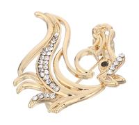 OATIPHO Spilla a Forma di Cavallo Zodiacale Traforata Strass Dorata Spilla da Bavero Leggera per Donna Accessorio Elegante per Abbigliamento e Feste di Capodanno Cinese