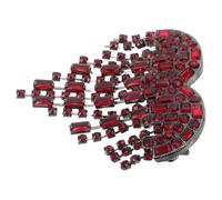 OATIPHO Spilla Cuore con Pendente Spilla Decorativa per Borsa con Strass per Abito per Accessori Scintillante per Cappotto per Vestiti con Nappa per Sciarpa