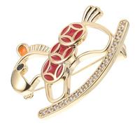OATIPHO Spilla da Bavero a Forma di Cavallo in Metallo Strass Spilla Originale e Leggera per Donna Accessorio Moda per Camicie Giacche e Borse Regalo Elegante per Abbigliamento Casual