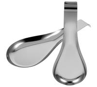 OATIPHO Supporto Poggiamestolo in Acciaio Inox 430, Set 2 Pezzi Porta Cucchiaio Compatto e Resistente, Poggia Cucchiaio da Tavola per Cucina e Ristorazione, Facile da Pulire e Trasportare