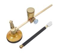 OATIPHO Tagliavetro Circolare Portatile con Righello Calibrato e Penna Incisione Strumento Regolabile con Ventosa per Taglio Preciso e Incisioni su Vetro